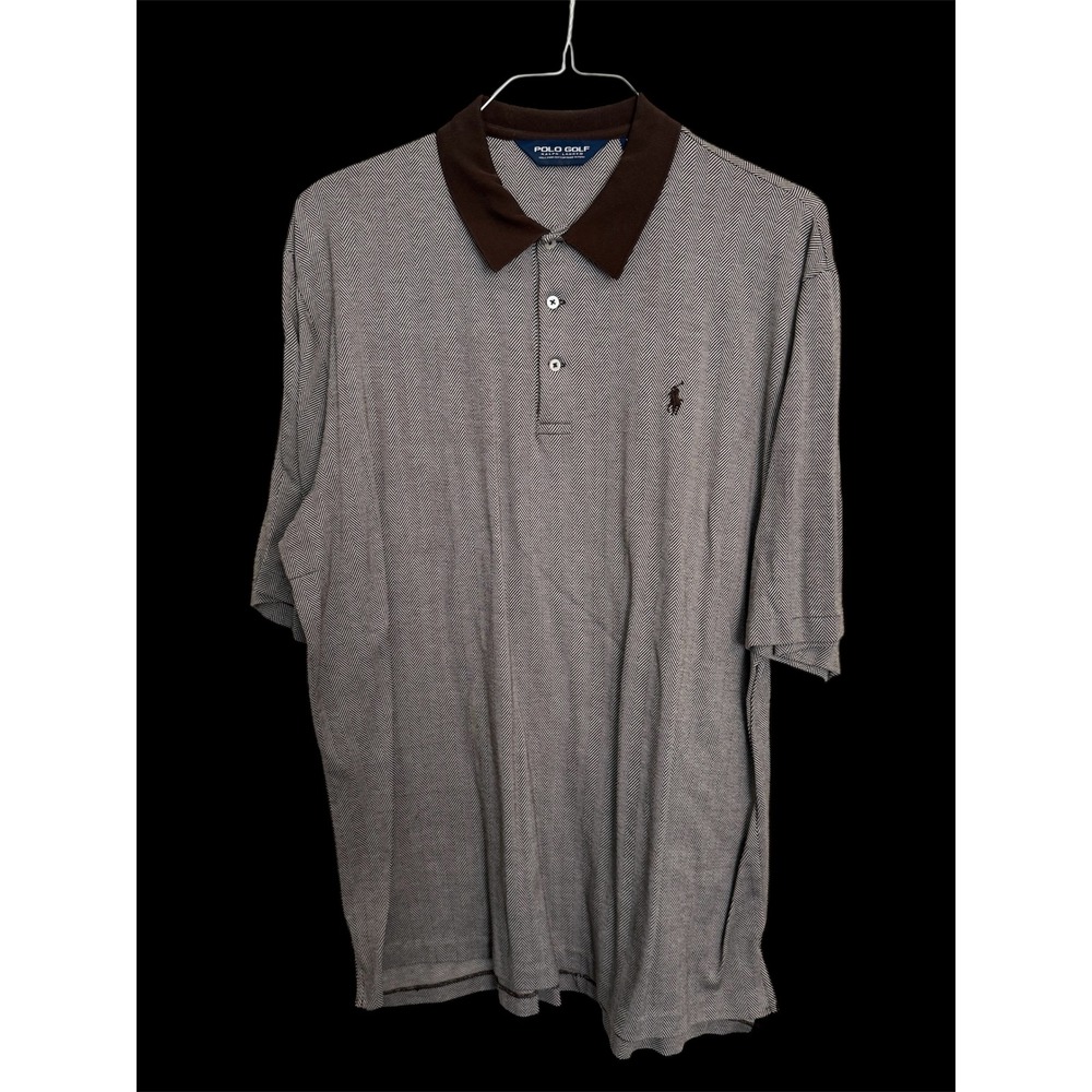 Polo Ralph Lauren Golf Polo Shirt Herringbone Pima Cotton XL Pony